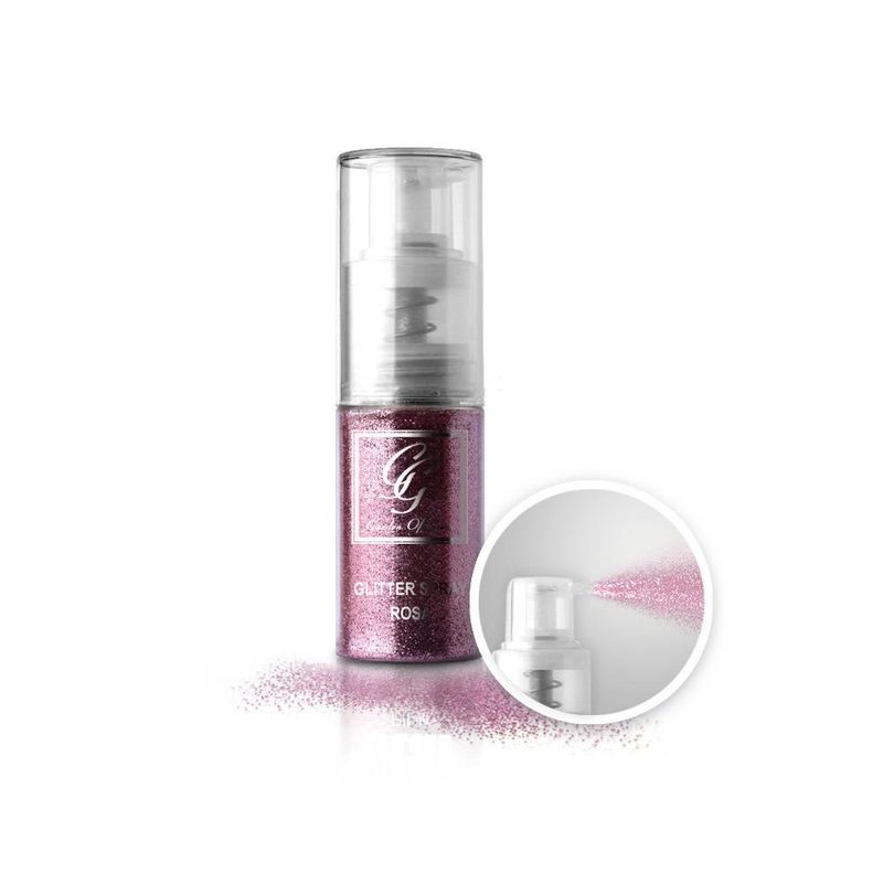 Glitter med pumpe 25g - Rosa