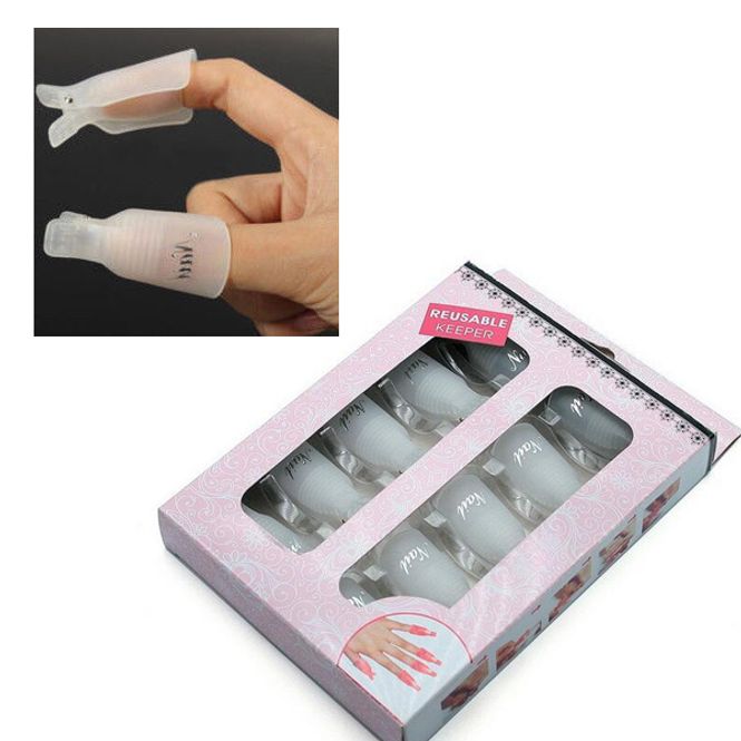 Hovedbilde Soak Off Klips - Hvite - 10 stk