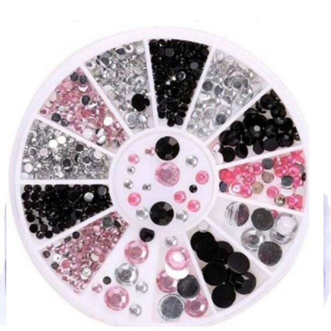 Hovedbilde Rhinestones 3 farger x 4 str.