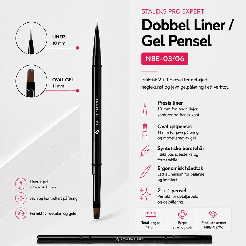 Staleks Pro Expert Dobbel Liner/Gel Pensel (NBE-03/06)