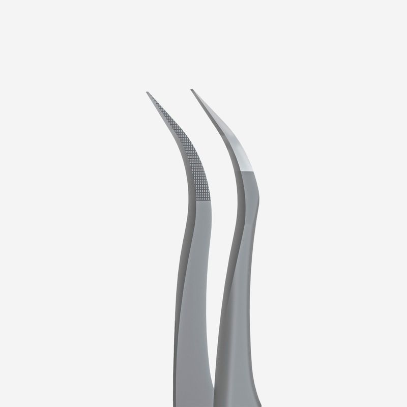 Eyelash Tweezers with Fiber Tips EXPERT 45 TYPE 1 (Curved) 