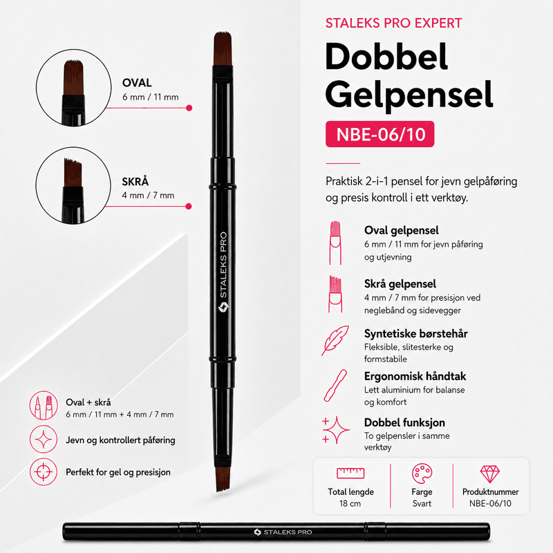 Staleks Pro Expert Dobbel Gelpensel 11/7 (NBE-06/10)