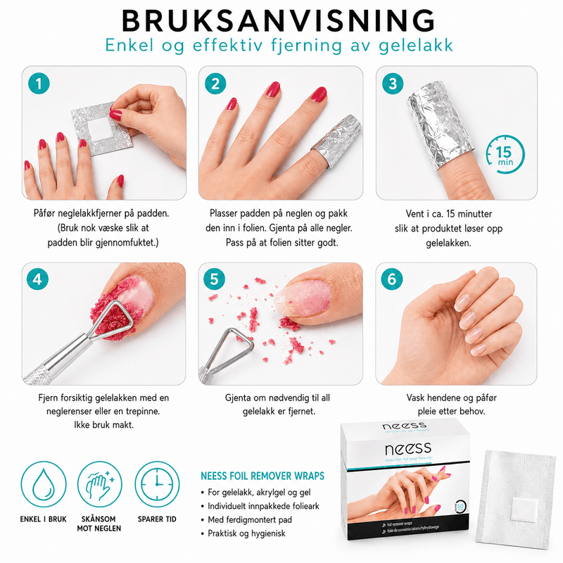 Soak Off Gel Wraps 50 stk