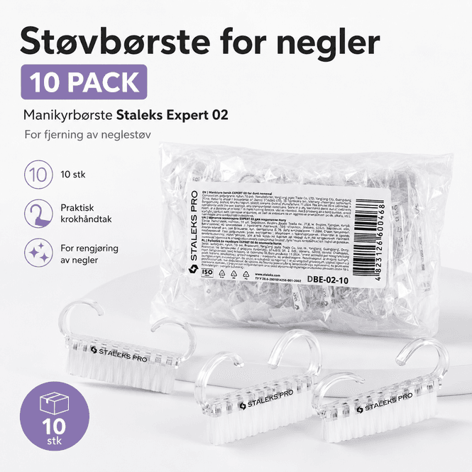 Hovedbilde Støvbørste for negler (10 PACK) - Manikyrbørste Staleks Expert 02