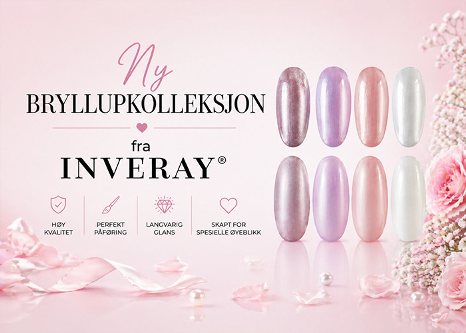 Inveray bryllupkolleksjon for gellack negler