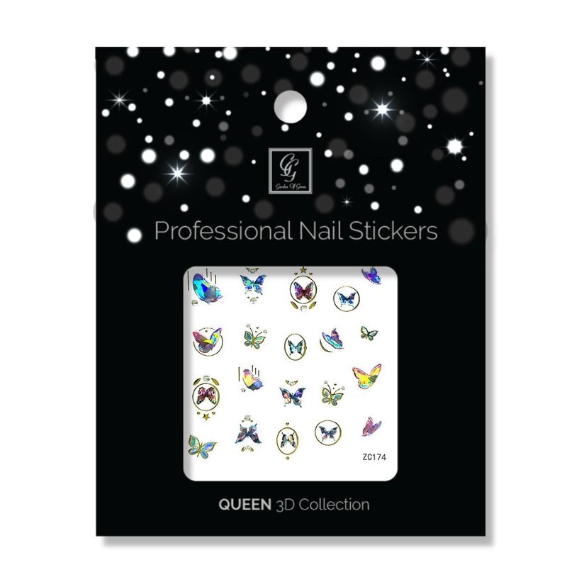 Nail Stickers – Butterflies & Hearts Queen Collection