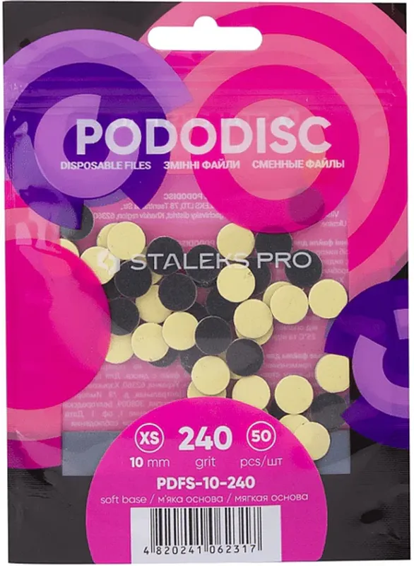 Podo Disc Pro Soft  XS - 10mm  50stk  (Velg korning)