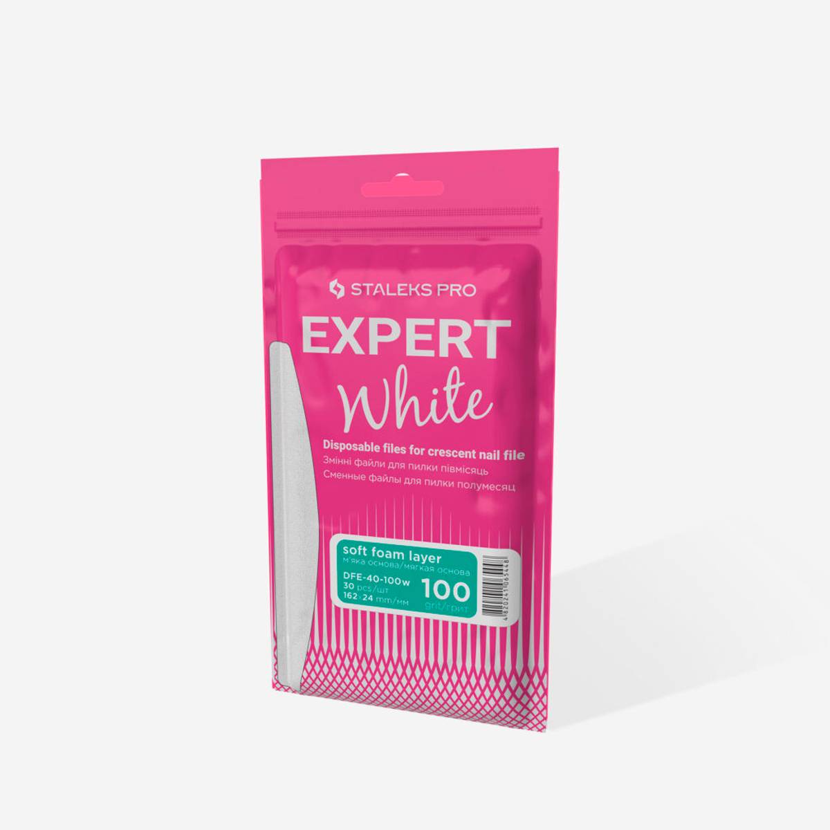 100 grit refill pussepapir skum halvmånefil Expert40 - 30 stk.