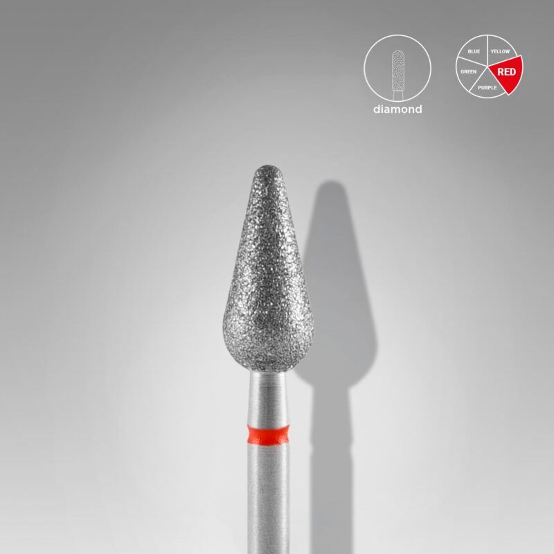 Drillbit Avrundet Pæreform - 5mm / 12mm - Fin grit